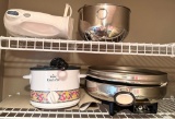 Rival Crockpot, Hamilton Beach Hand Mixer, Stainless Mixing Bowls and Farberware Electric Fry Pan