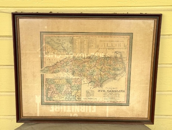 1967 NC Map by Lewis and Clark Kitty Hawk, NC
