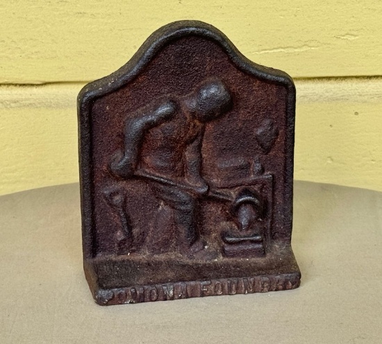 Antique Pomona Foundry Cast Iron Doorstop