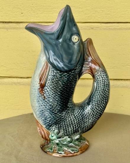 Majolica Fish Pitcher