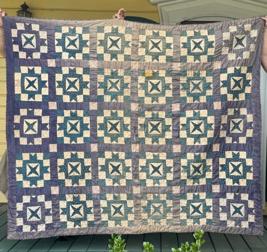 Vintage Wind Blown Star Southern Quilt