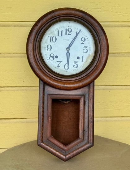 Antique Schoolhouse Regulator Clock