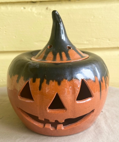Redware Cole Pottery 1979 Jack O Lantern