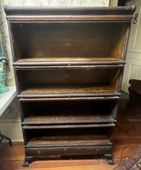 FourTier Antique Lawyers Bookcase