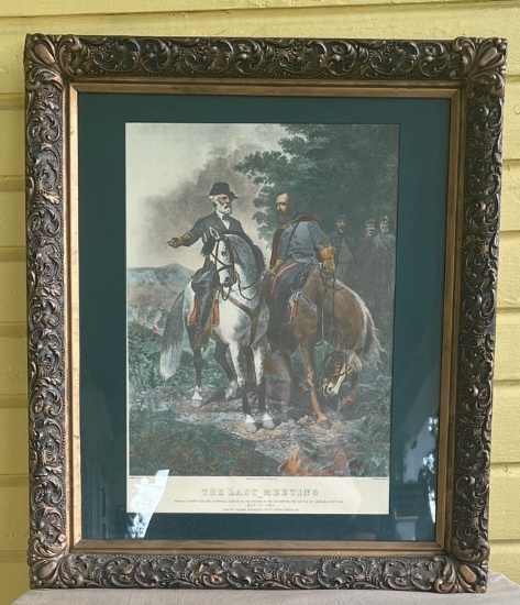 Color Engraving Titled The Last Meeting