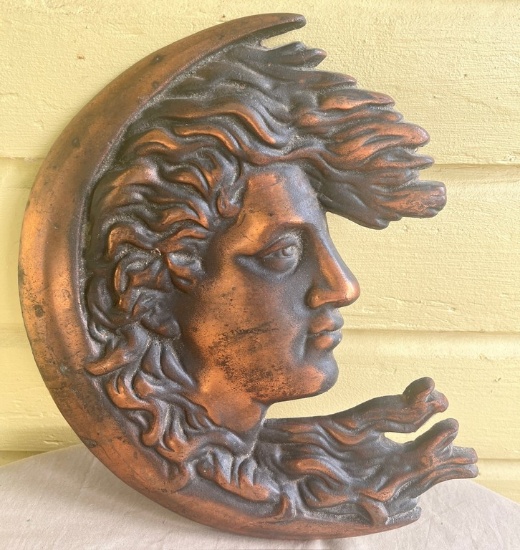 Dianna The Huntress Brass cast Iron Wal, Plaque