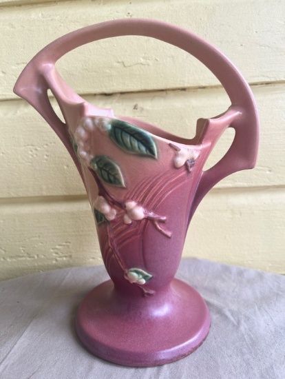 Roseville Art Pottery "Snowberry" Basket