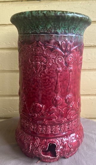 French Majolica Umbrella Stand