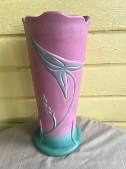 Hull Art Pottery "Water Lily Pattern" Tall Vase