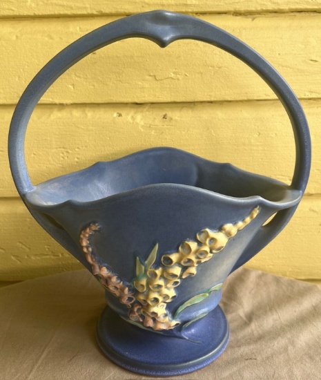 Roseville Art Pottery "Columbine" Basket