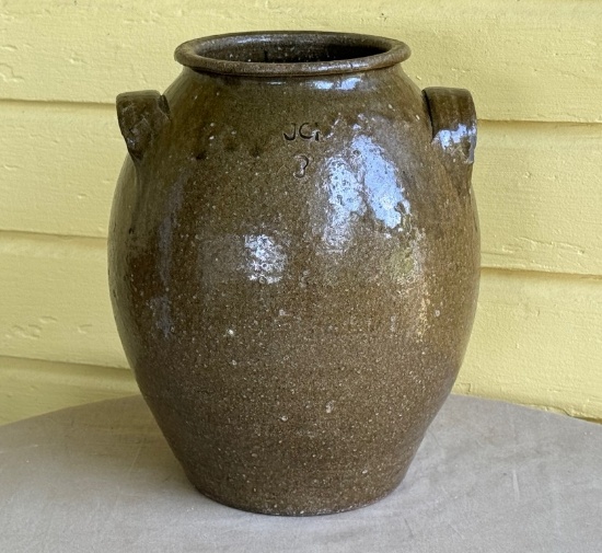 Three Gallon Catawba Valley Jug Signed JCM