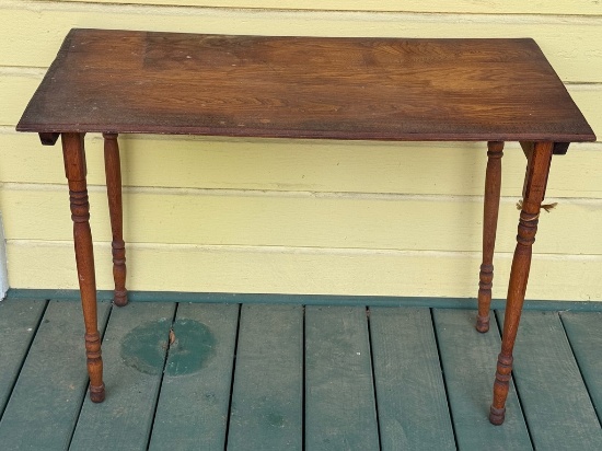 Antique Folding Oak Sewing Table
