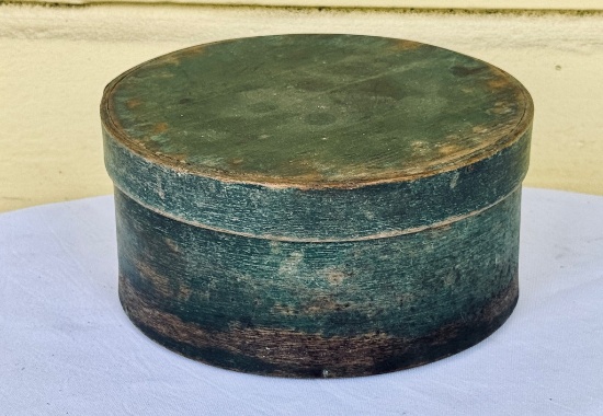 Antique Pantry Box with Remnants of Original Blue/Green Paint