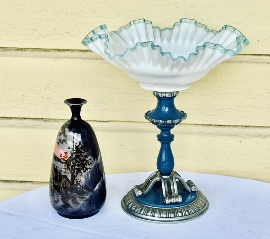 Signed Er-33 Victorian Center Compote
