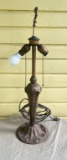 Antique Art Nouveau Bronzed Metal Lamp Base