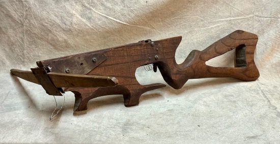 Vintage Hand Made Wooden Crossbow