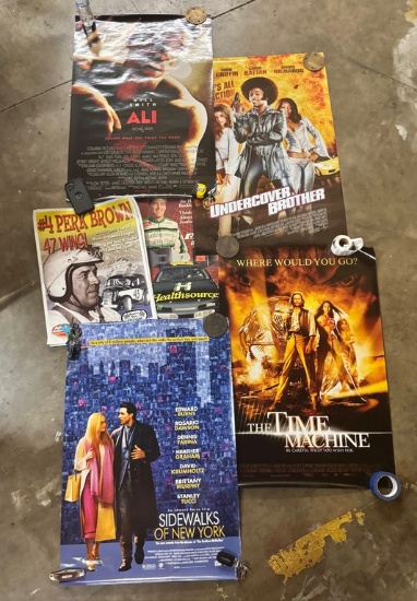 Racing and Movie Poster Lot (Nine Included)