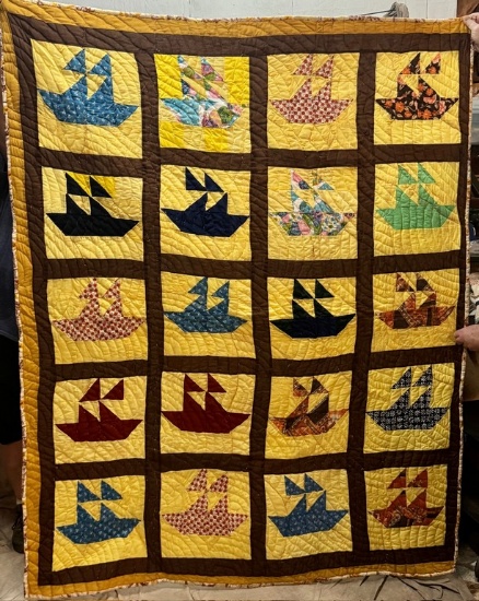 Vintage Sailboat Quilt
