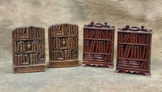 Two Pair of  Syroco Wood Bookends