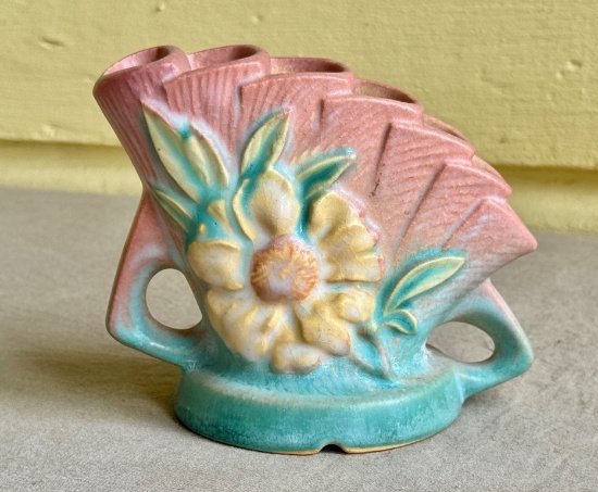 Rare Roseville Pottery Peony Flower Frog