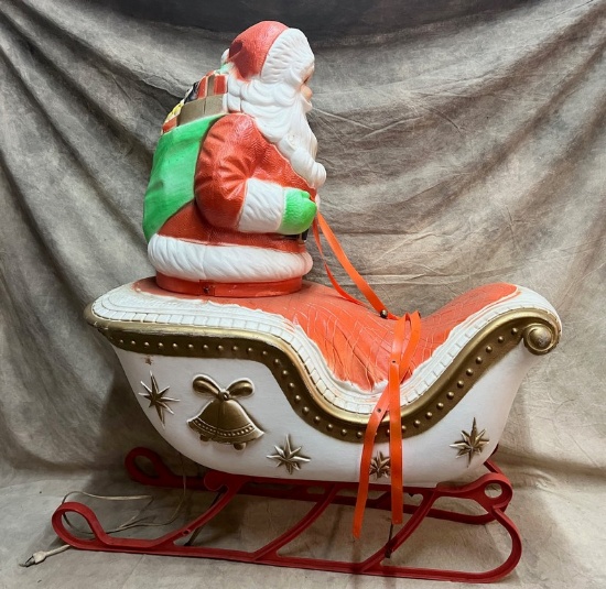 Santa in his Sleigh Blow Mold