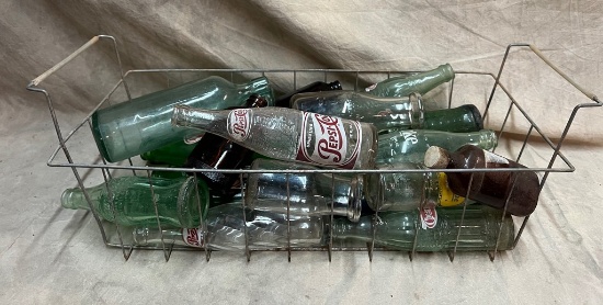 Wire Crate with Double Handles with Soft Drink Bottles