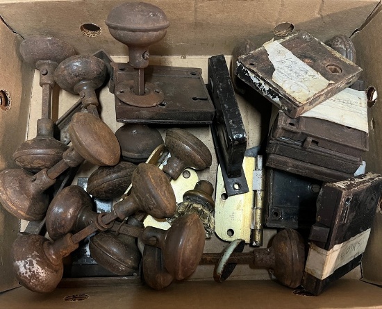 Lot of Antique Door Knobs and Handles