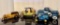 Lot of Four Wood and Metal Trucks and Cars