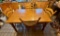 Vintage Tei Five-Piece Oak Dinette Table and Chairs