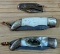 Lot Of 3 Mini Folding Blade Pocket Knives