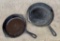 Two Cast Iron Skillets