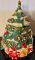 Holly Tree Christmas Tree Cookie Jar