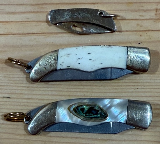 Lot Of 3 Mini Folding Blade Pocket Knives