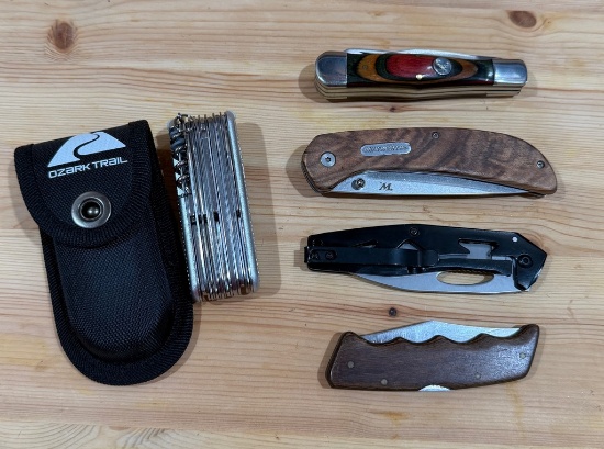 Collection Of Five Folding Blade Knives