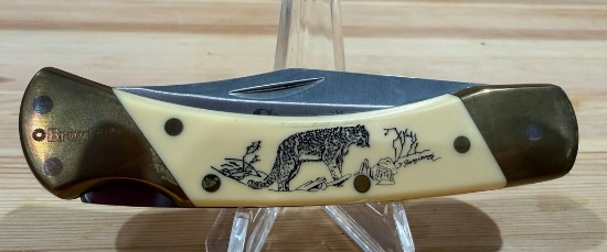 Schrade Scrimshaw Single Blade Folding Knife
