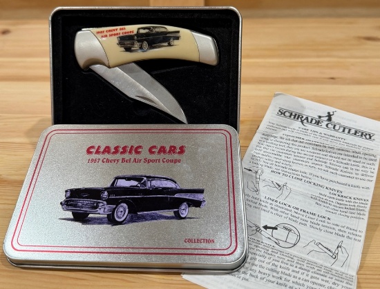 Schrade Cutlery 1957 Chevy Belair Sport Coup Collector Knife