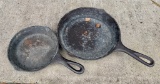 Two Cast Iron Lodge Skillets