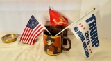 Lot of Ashtrays, Flags and More