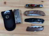 Collection Of Five Folding Blade Knives