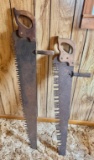 Two Antique One-Man Saws