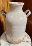 White Glazed Milk Jug with Double Handles