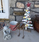Front Porch Lot Four Yard Art Items
