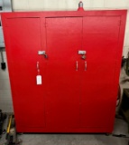 Wooden Three Door Roll-A-Round Box