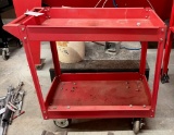 Roll-A-Round Metal Shop Cart with Two Trays