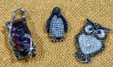 Lot of Three Sterling Silver Pendants