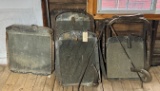 Collection of Six 1940s-1950s Chevrolet Radiators and Two Frames.