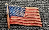 Vintage 14Kt Gold American Flag