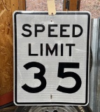 Reflective 35 Speed Limit Metal Road Sign