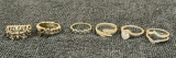 Group of Six Sterling Silver Rings