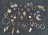 Group of Sterling Silver Earrings, Pendants, and more